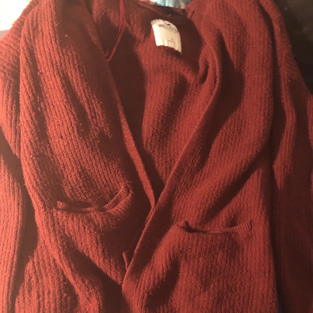 Burgundy Hollister Cardigan